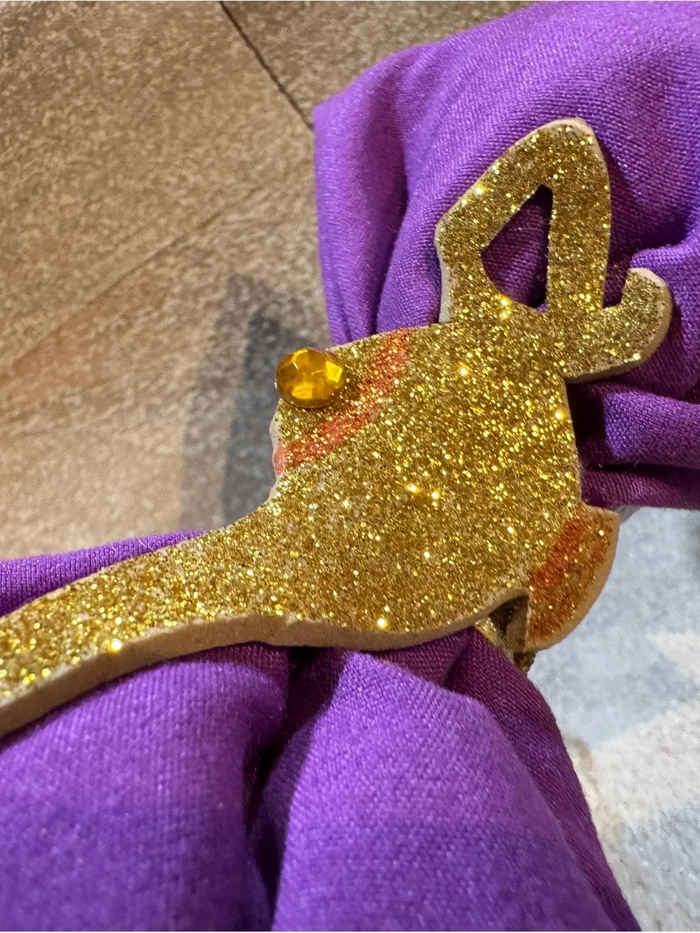 Purple Bow Genie Lamp Ear Headband